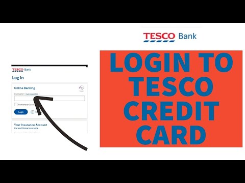 Tesco credit card login