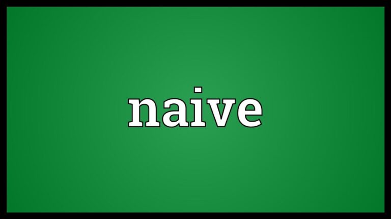 naive meaning