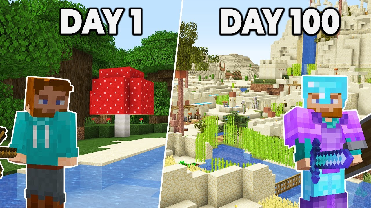 "I Survived 100 Days in Minecraft